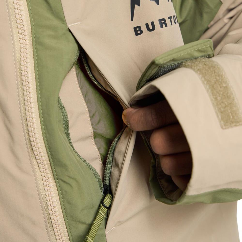 Burton Kids Hillslope Jacket Summit Taupe/Forest Moss