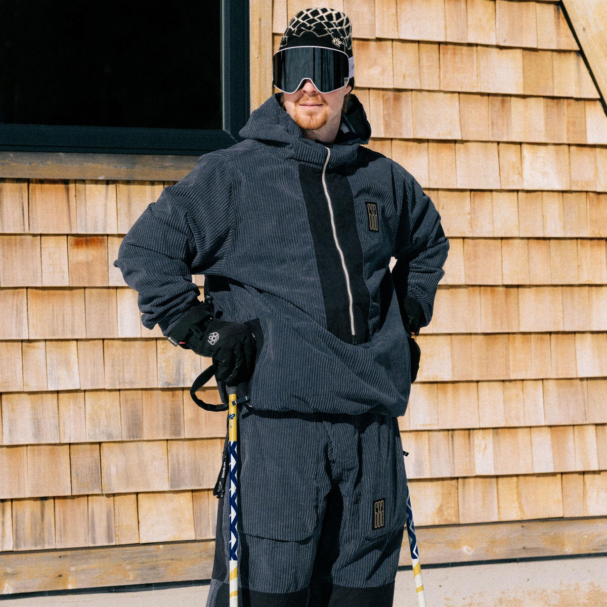 686 Mens Ghost 2.5L Anorak Navy Wide Wale Corduroy