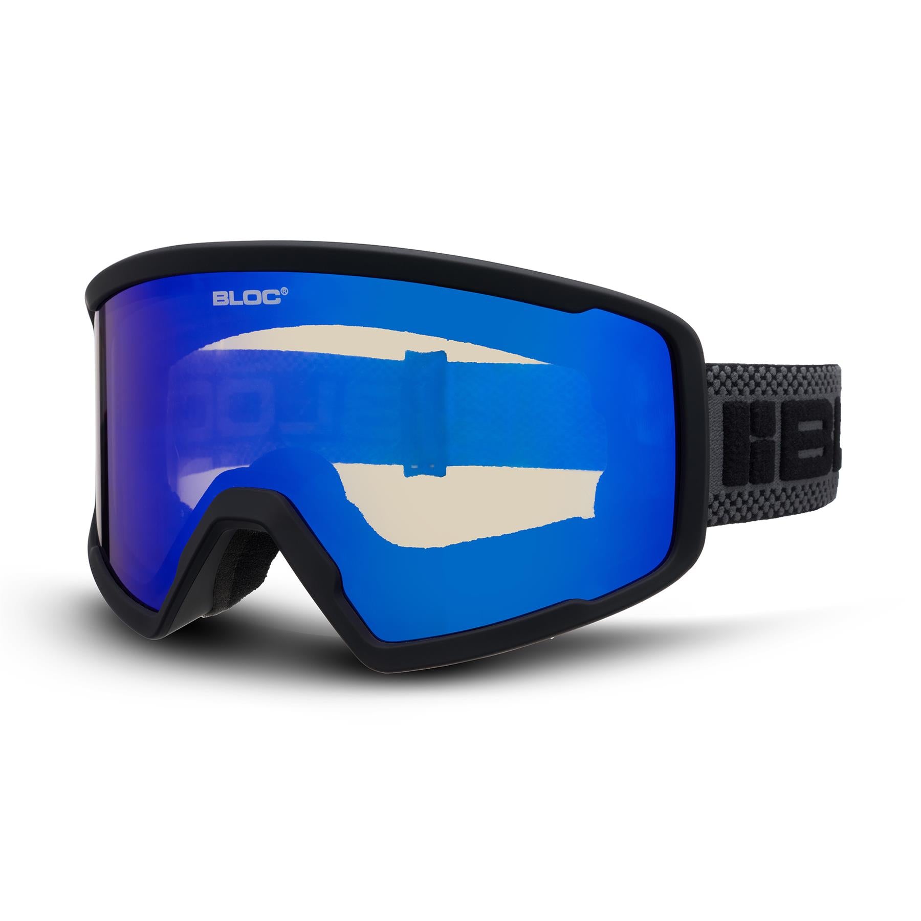 Bloc Sirus Goggles Matt Black - Blue Mirror Lens