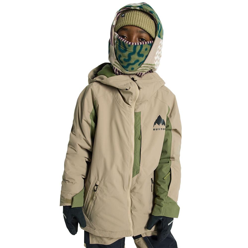 Burton Kids Hillslope Jacket Summit Taupe/Forest Moss