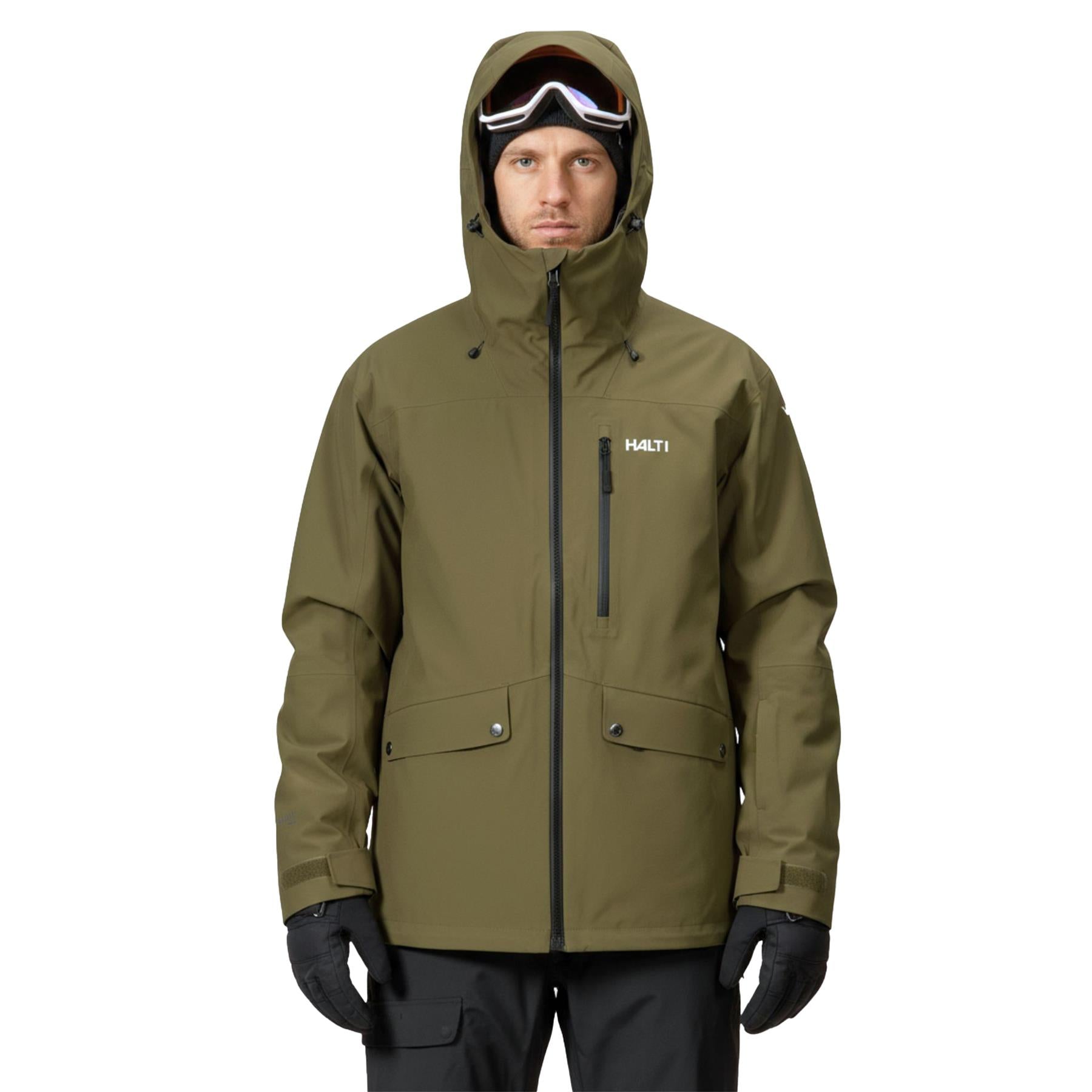 Halti Settler 3L Mens Shell Jacket Dark Olive