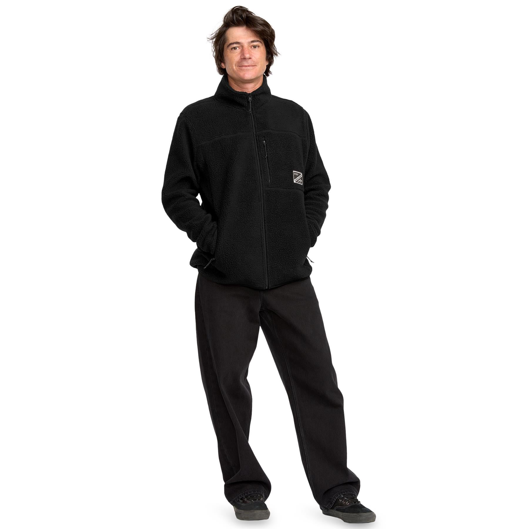 Volcom Nelson Sherpa Full Zip Mens Fleece Black