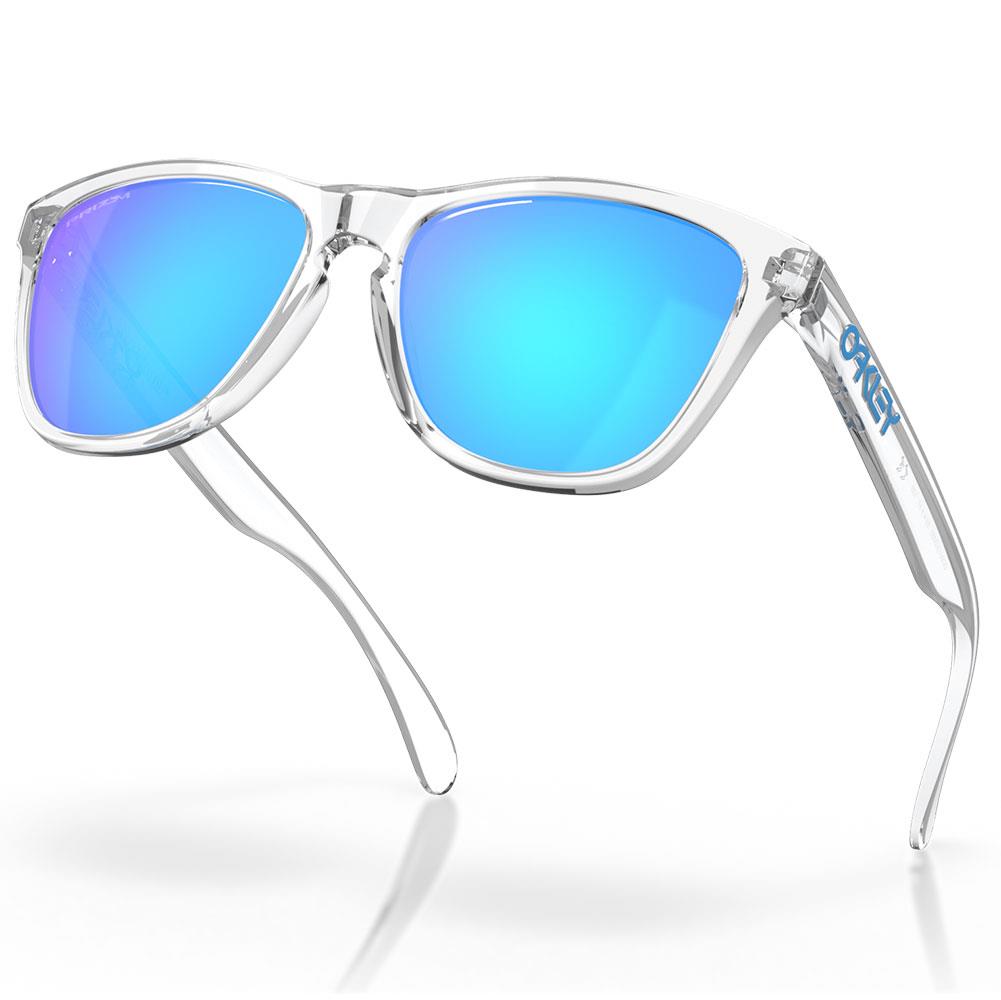 Oakley Frogskins Sunglasses Crystal Clear - Prizm Sapphire Lens