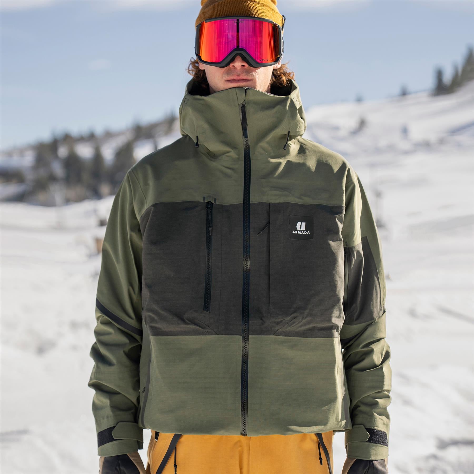 Armada Grands 3L Mens Jacket Olive/Black