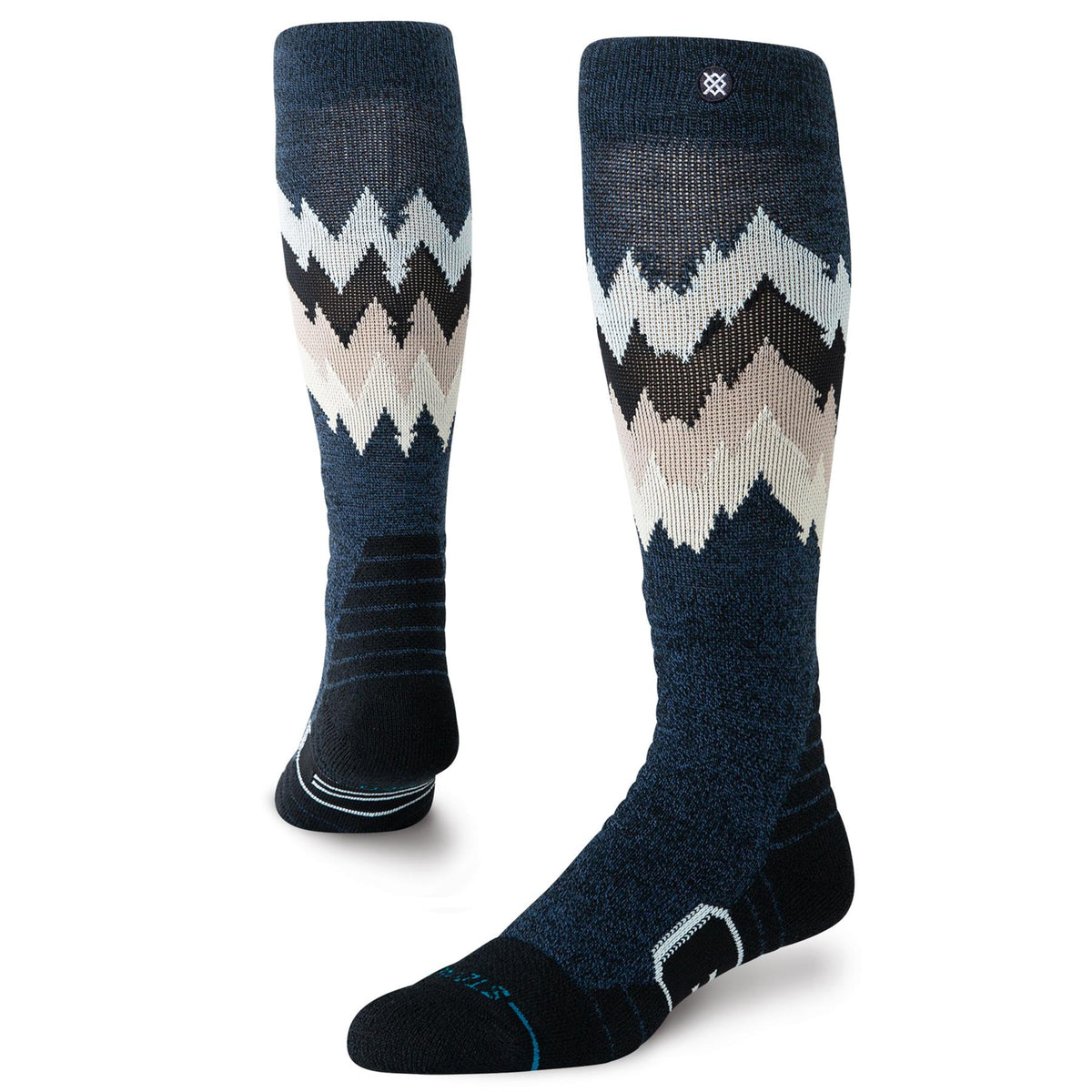 Stance Womens Thompson Mid Merino Wool Ski + Snowboard Socks Black / Heather