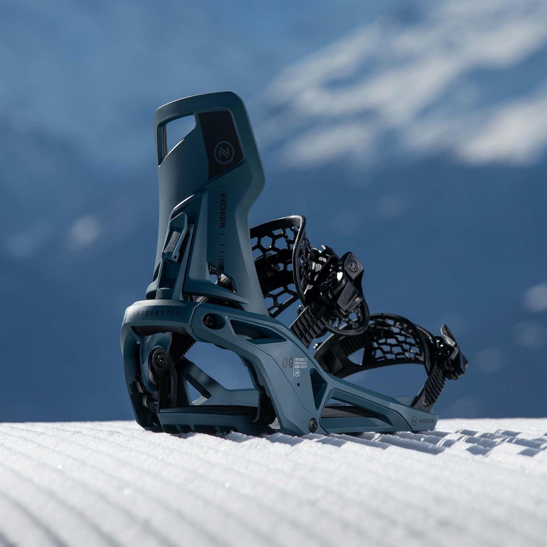Nidecker Supermatic OG Step-In Snowboard Bindings Atlantic 2026