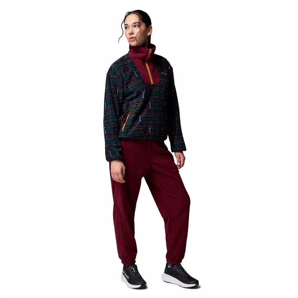 Columbia Sequoia Grove Printed Half Zip Womens Fleece Collegiate Navy