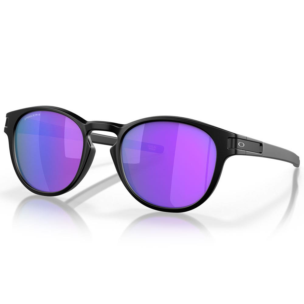 Oakley Latch Sunglasses Matte Black - Prizm Violet Lens