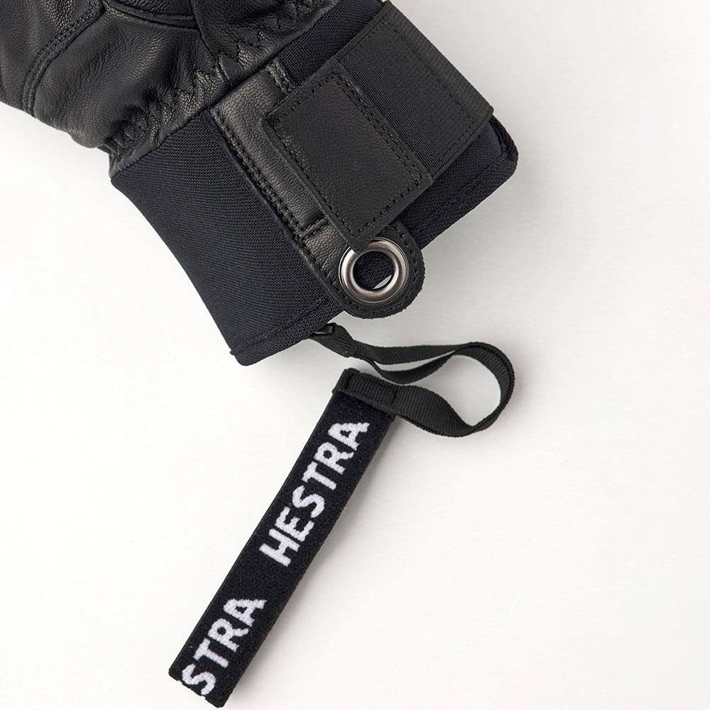 Hestra Fall Line Leather 3 Finger Mitts Black