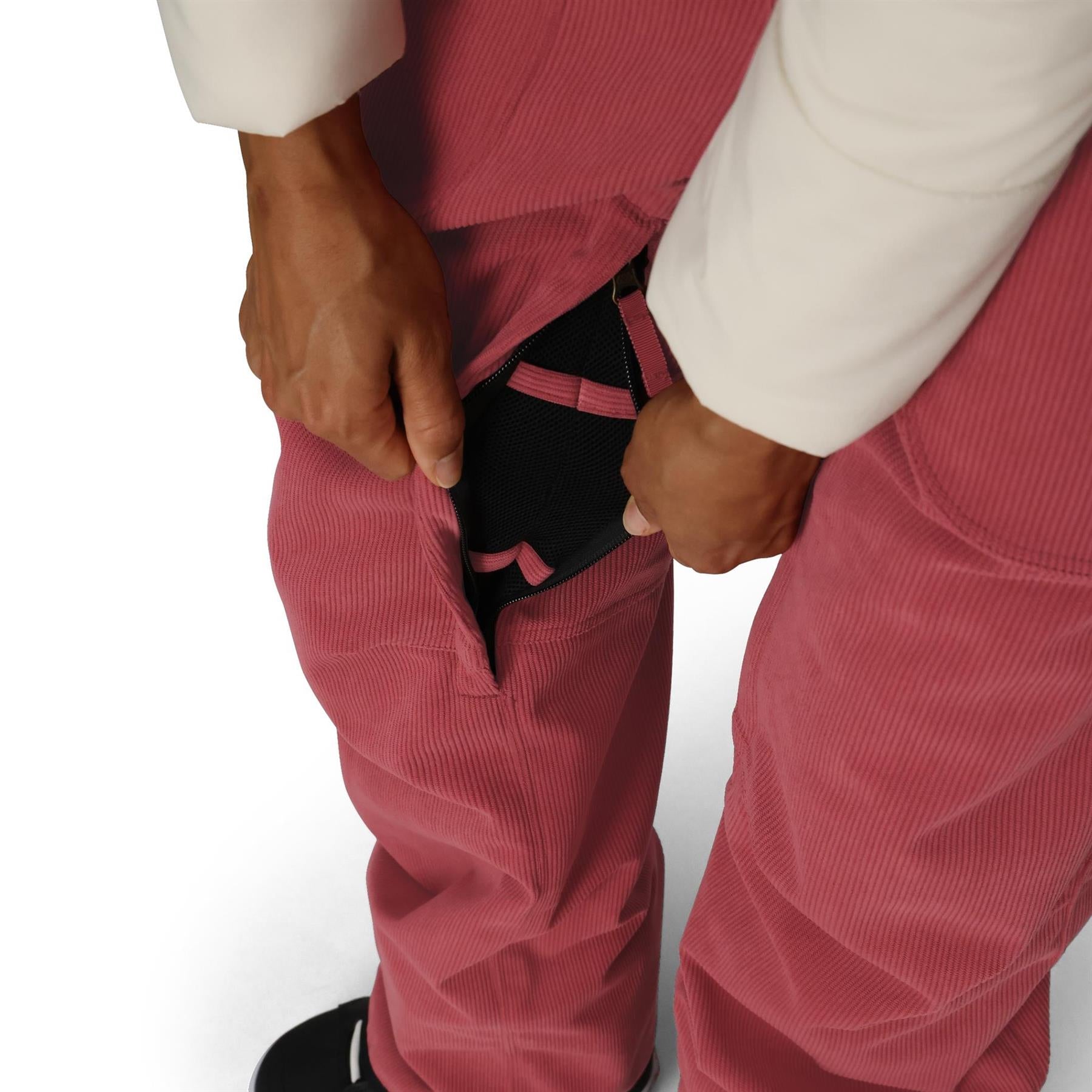 686 Womens Black Magic Insulated Bib Pants Rosewood Corduroy