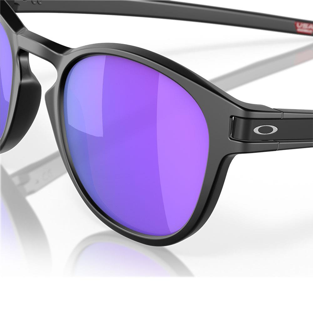 Oakley Latch Sunglasses Matte Black - Prizm Violet Lens