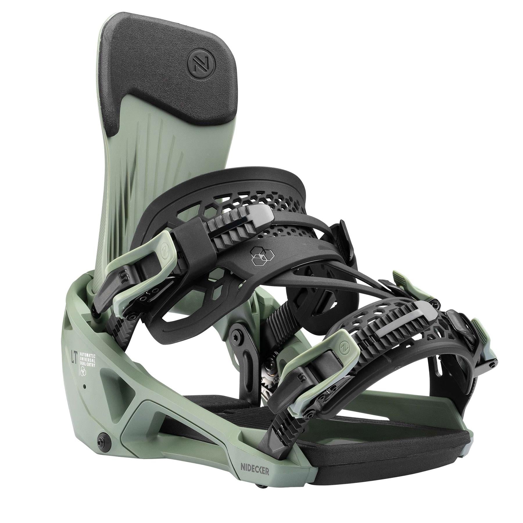 Nidecker Supermatic LT Step-In Snowboard Bindings Olive 2026