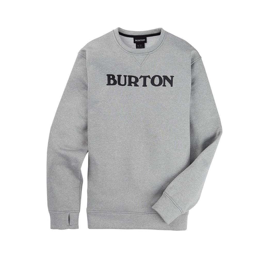 Burton Mens Oak Pullover Crew Gray Heather