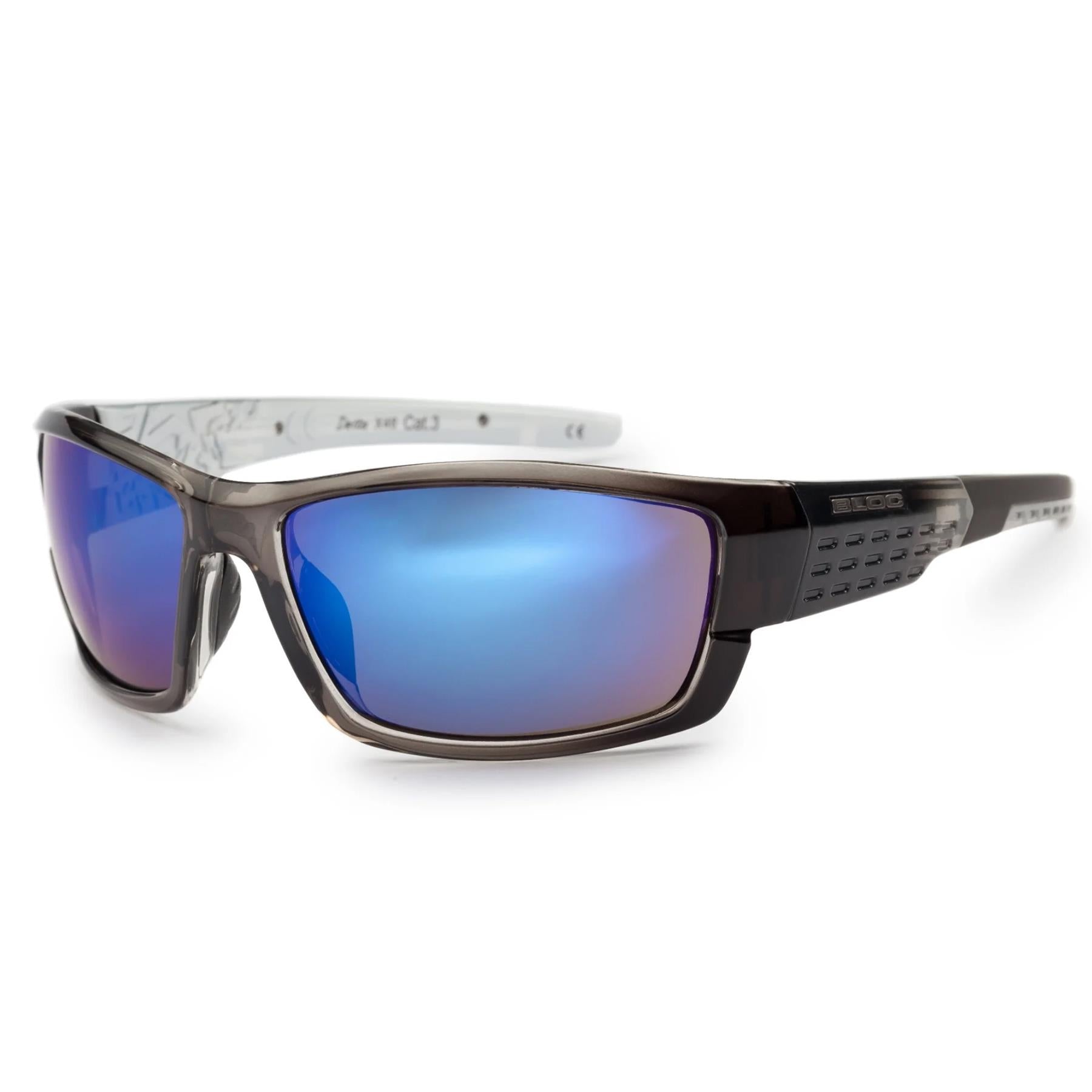 Bloc Delta Sunglasses Cystal Black - Blue Mirror Lens