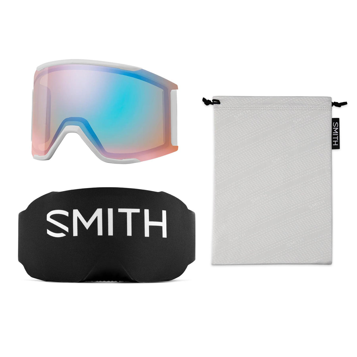 Smith Squad MAG Goggles Mist - Chromapop Everyday Blue Mirror + Spare Lens