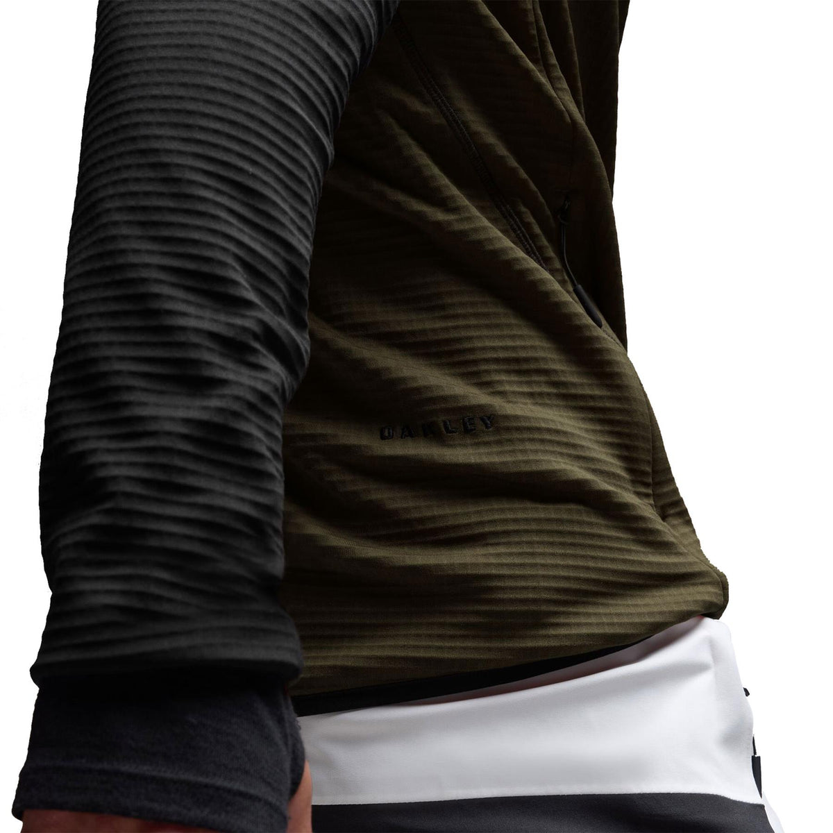 Oakley Canopy Full Zip Mens Sweatshirt Blackout / Deep Olive