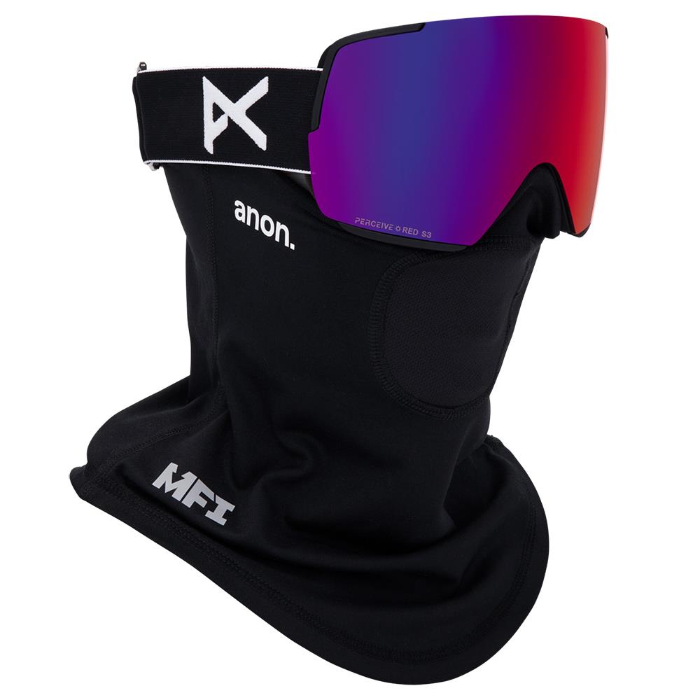 Anon M5S MFI Goggles Black - Perceive Sunny Red + Cloudy Burst Lens + Face Mask