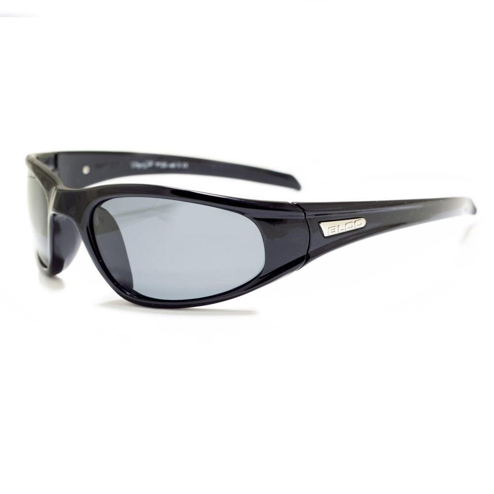 Bloc Stingray Sunglasses Shiny Black - Polarised Grey Lens