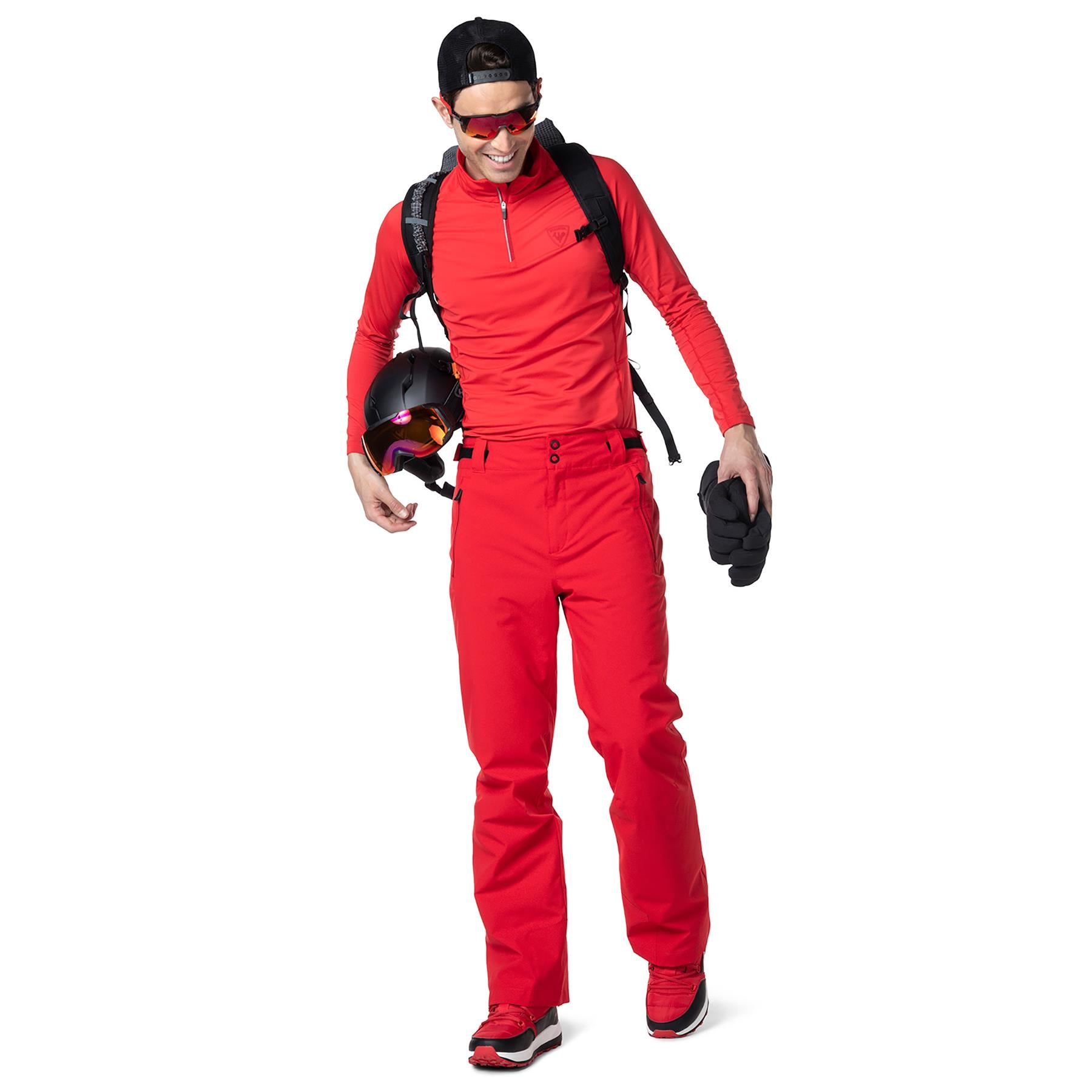 Rossignol Mens Classique 1/2 Zip Top Sports Red