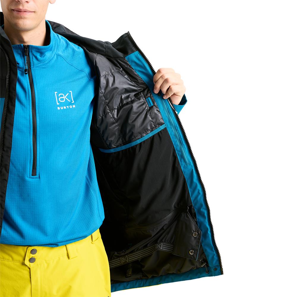 Burton [ak] Swash GORE-TEX 2L Mens Jacket True Black/Blue Teal/Atomic Yellow