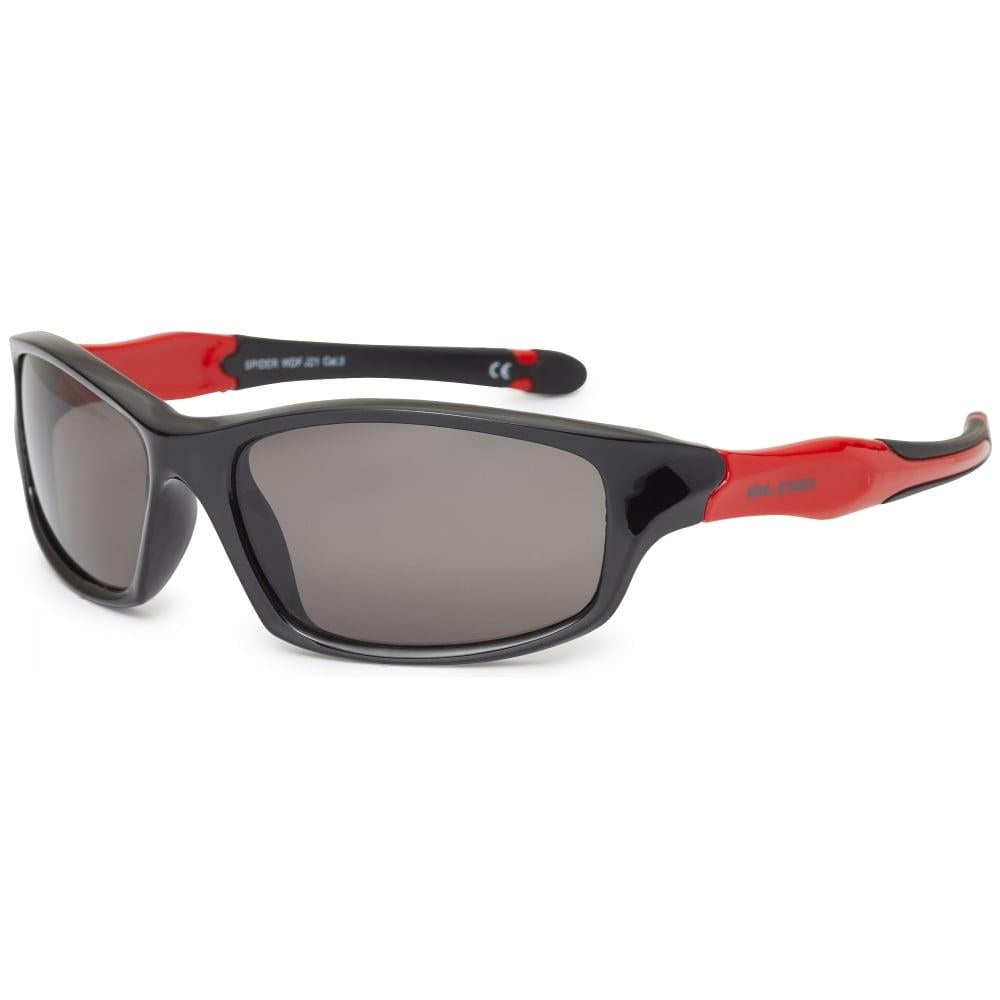 Bloc Spider Junior Sunglasses Black/Red - Grey Lens