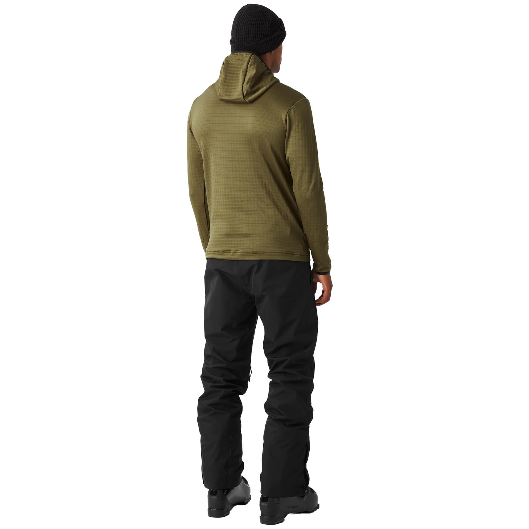Picture Bake Grid FZ Mens Hooded Fleece Tobacco