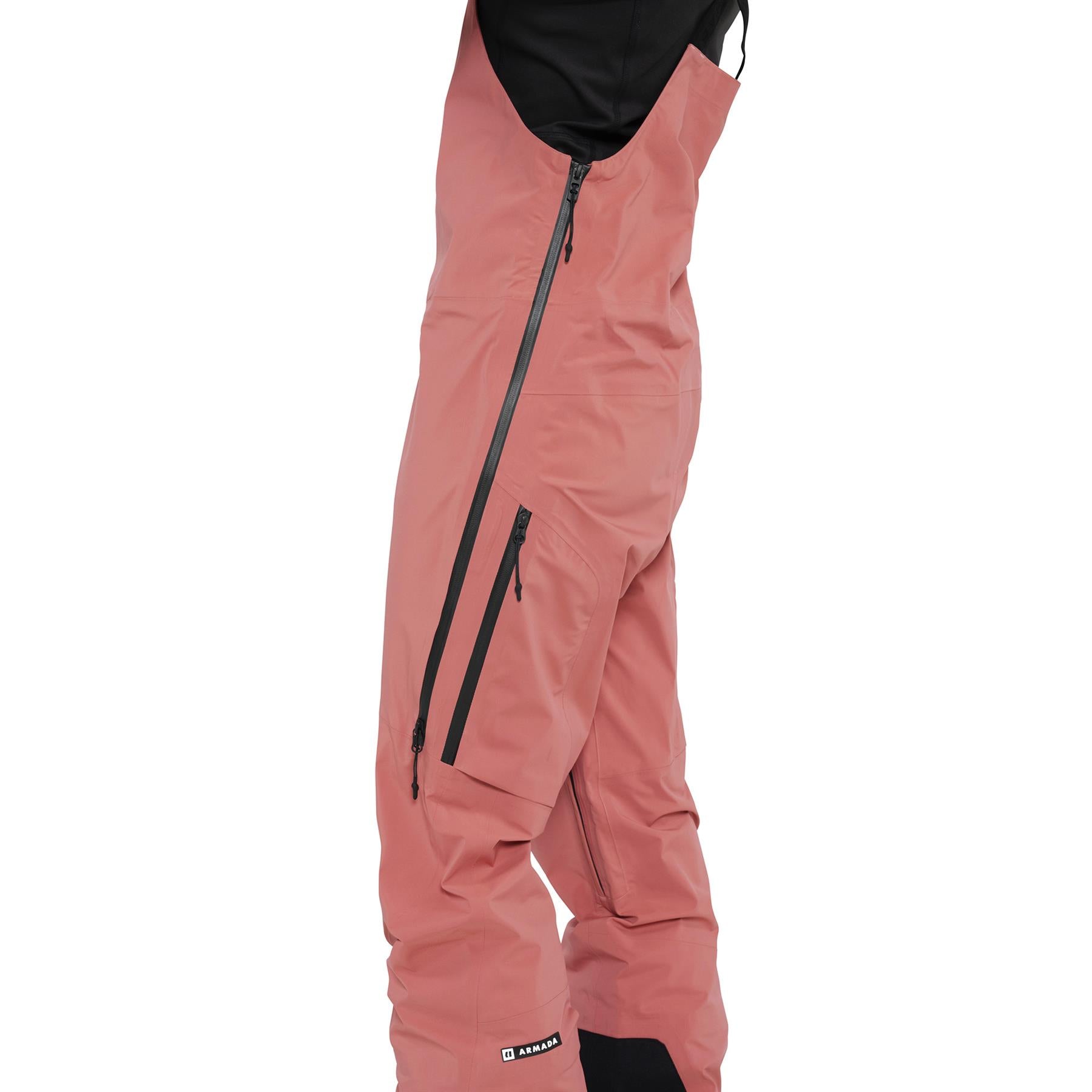 Armada Rayleigh 3L Womens Bib Pants Faded Rose/Black