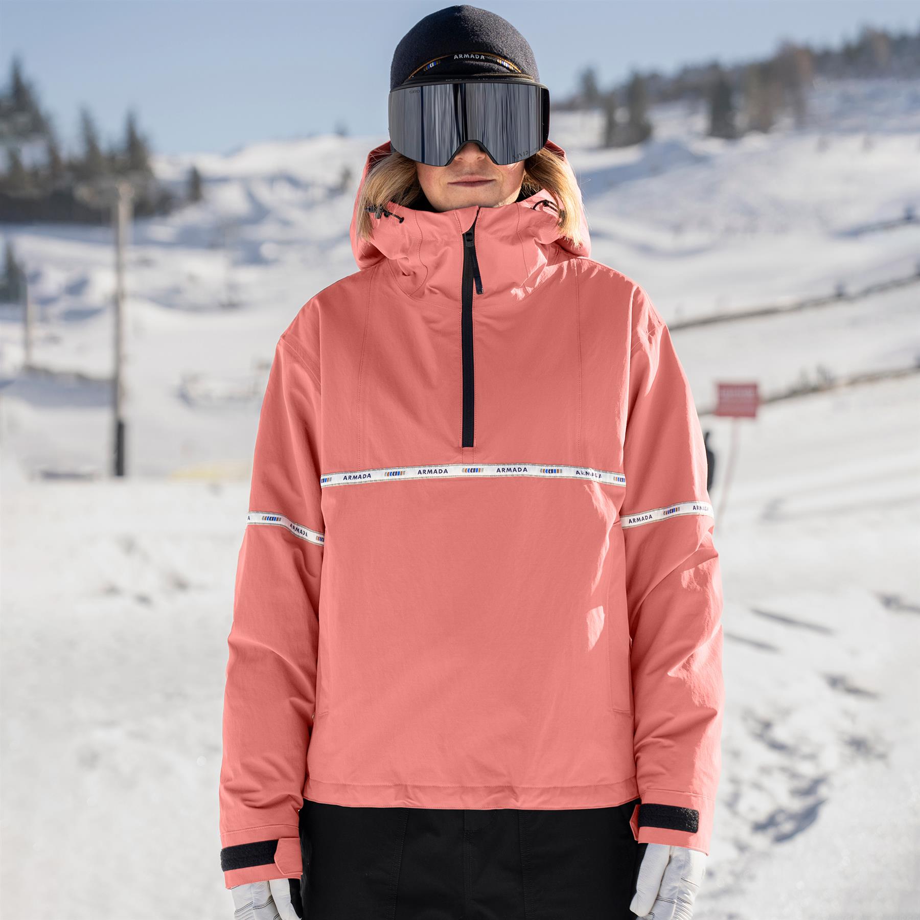 Armada Madaket 2L Womens Insulated Anorak Jacket Faded Rose