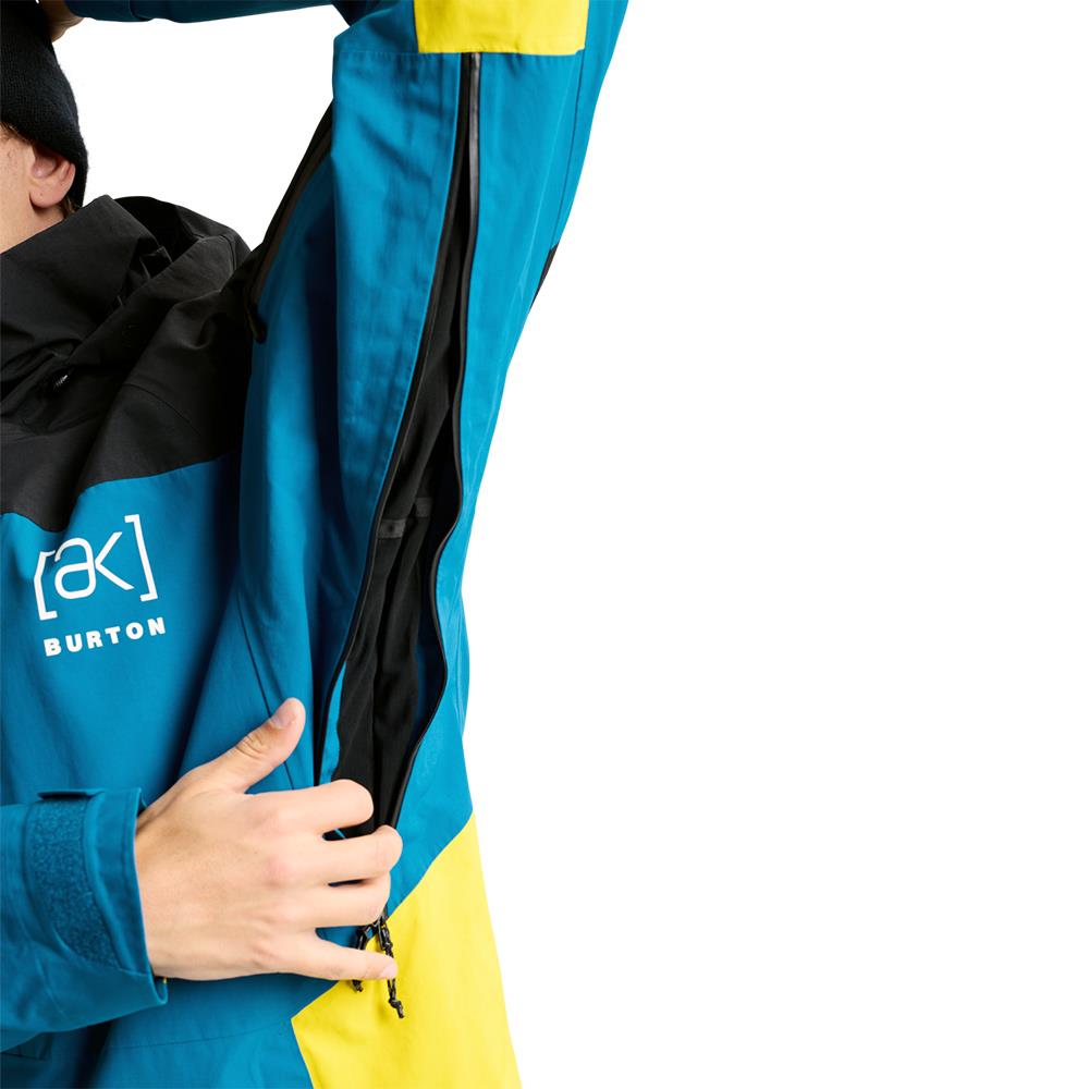 Burton [ak] Swash GORE-TEX 2L Mens Jacket True Black/Blue Teal/Atomic Yellow