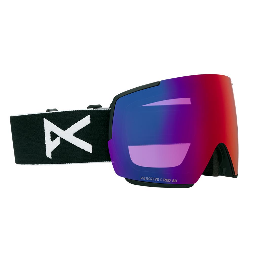 Anon M5 MFI Goggles Black - Perceive Sunny Red + Cloudy Burst Lens + Face Mask