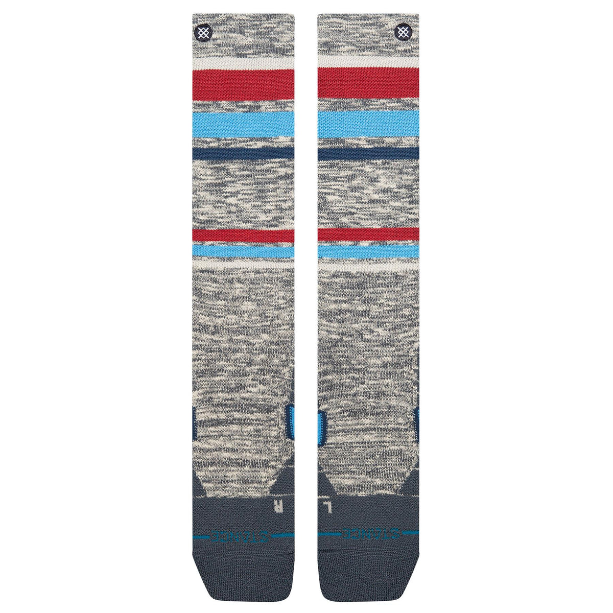Stance Stripe Up Mid Poly 2 Pack Ski + Snowboard Socks Windward Blue