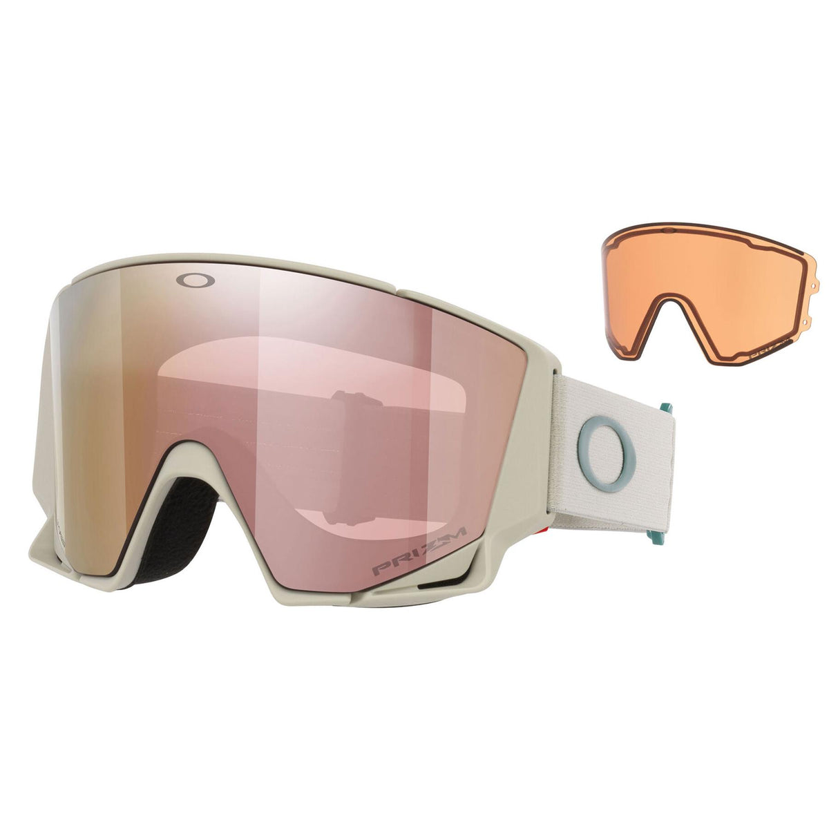 Oakley Flow Scape M Goggles Cool Grey - Prizm Rose Gold + Prizm Persimmon Lens