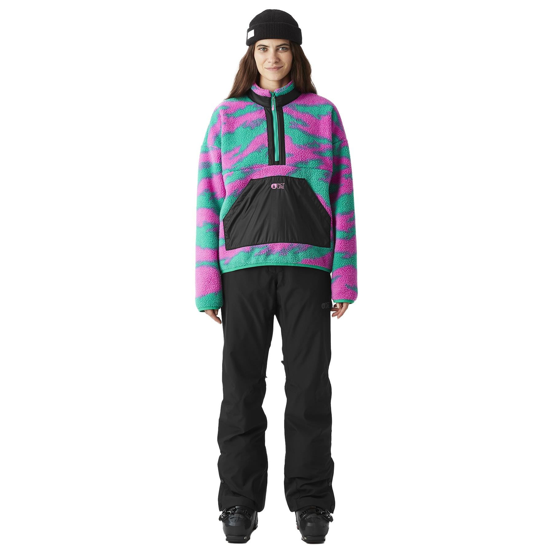 Picture Zelkova 1/4 Zip Womens Print Fleece Retro Bliss Print