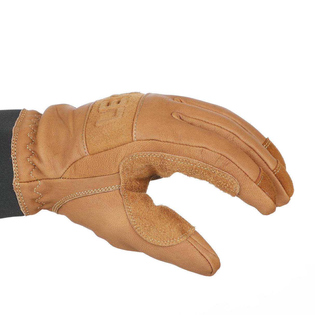Level Shaman Mens Leather Gloves Brown