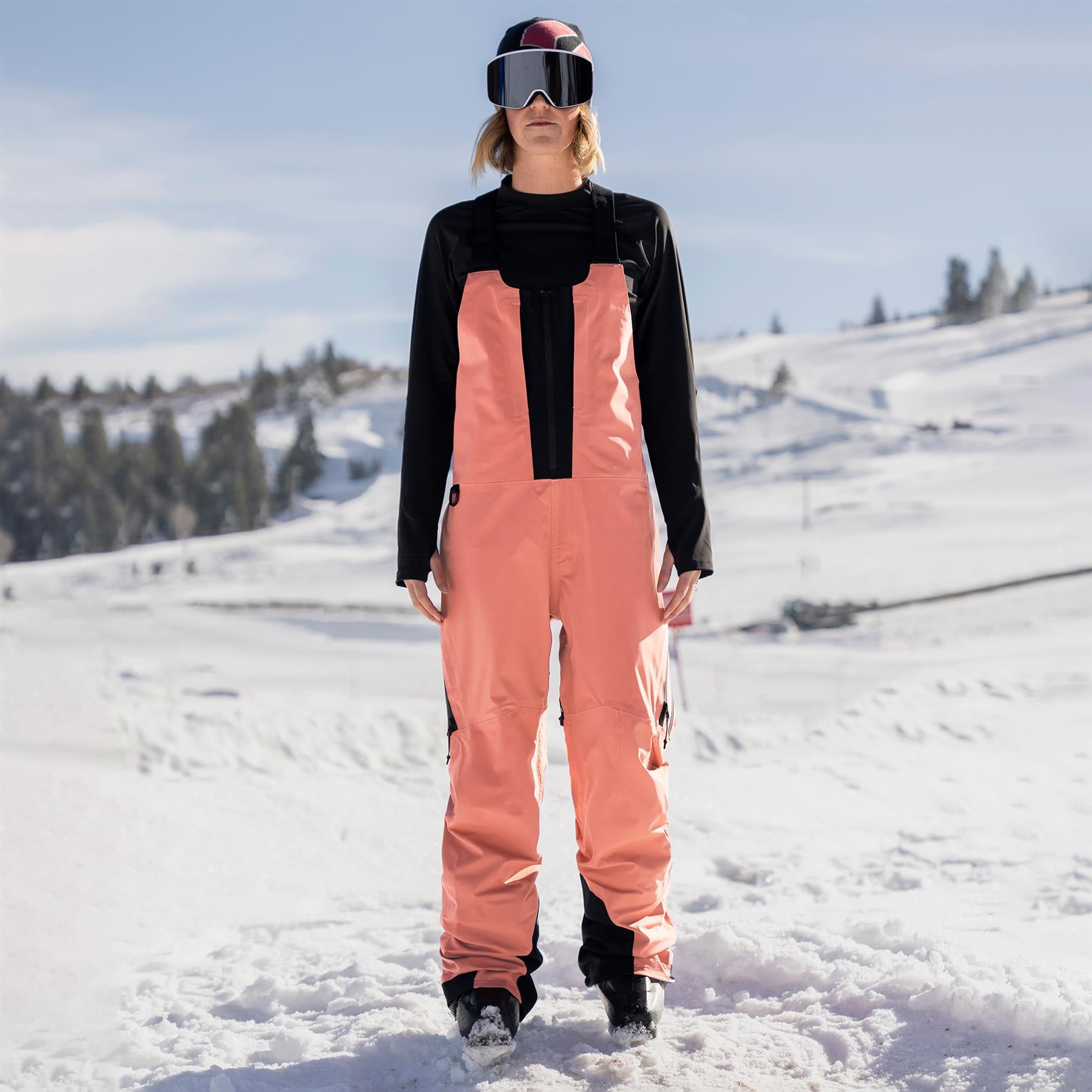Armada Rayleigh 3L Womens Bib Pants Faded Rose/Black