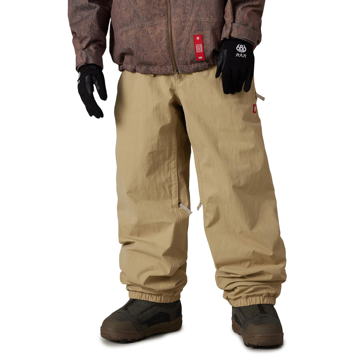 686 Mens 686 Dojo Shell Pants Khaki Crinkle