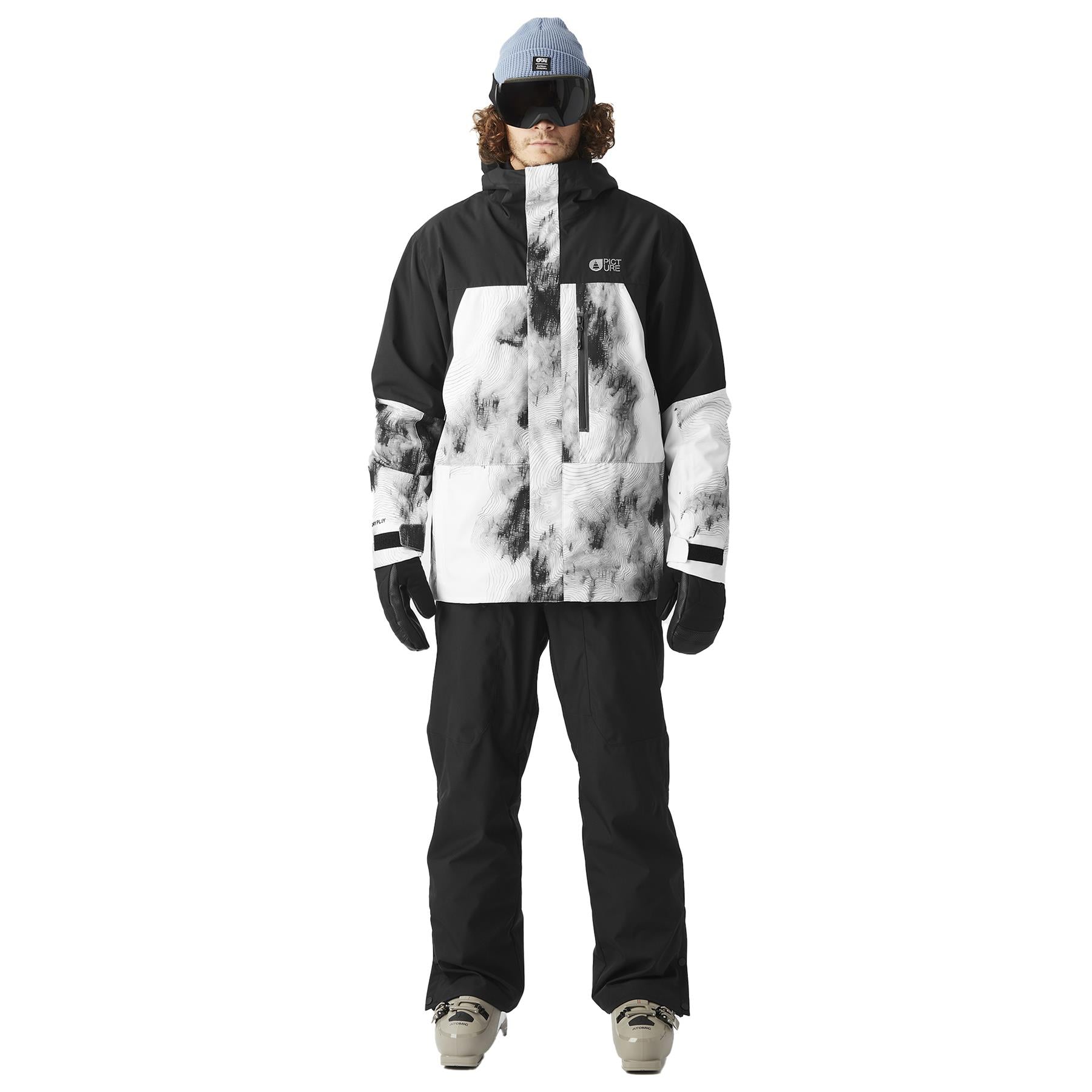 Picture Jomoh Mens Jacket Snowy Pine Print