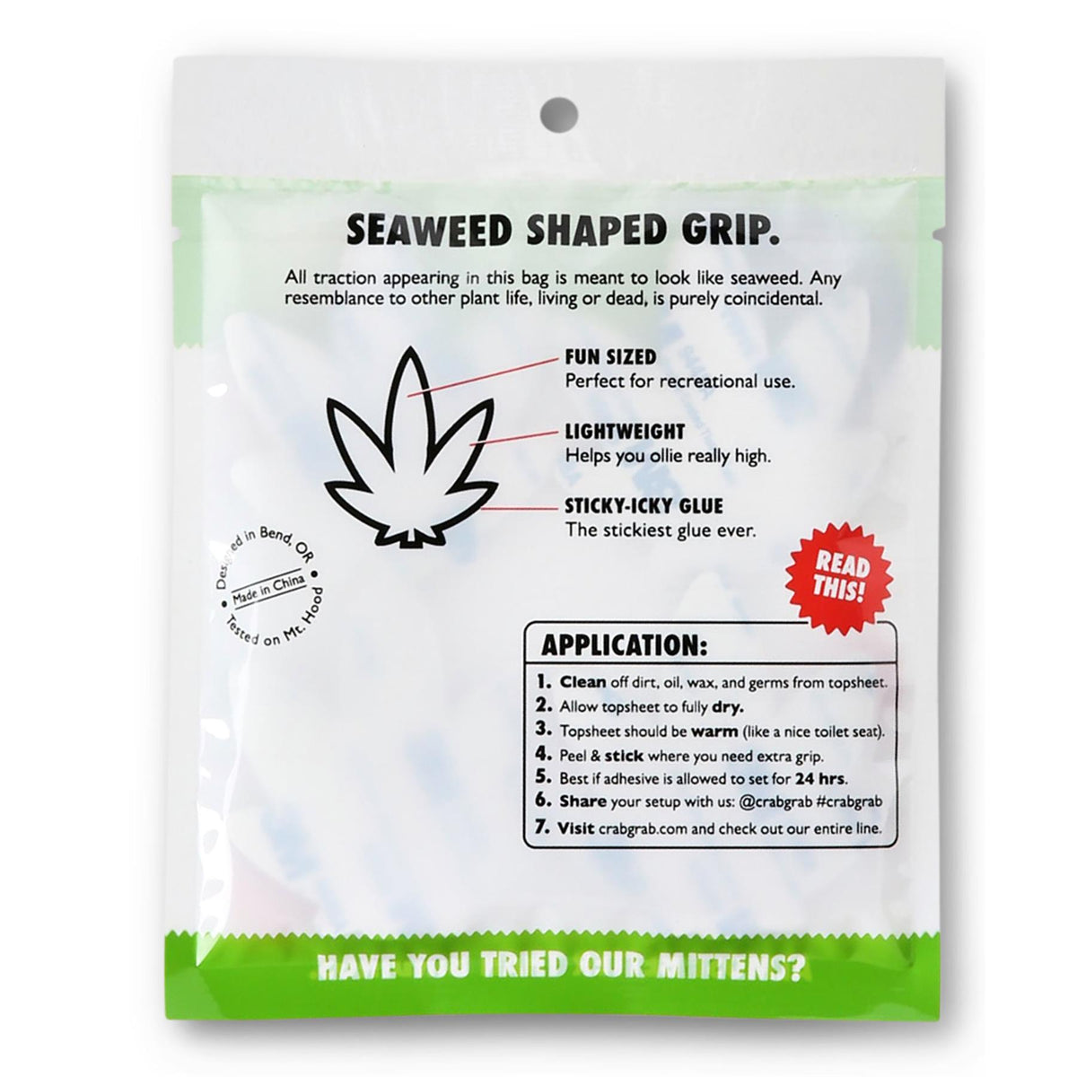 Crab Grab Mini Seaweed Snowboard Traction Pad Green - 4 Pack