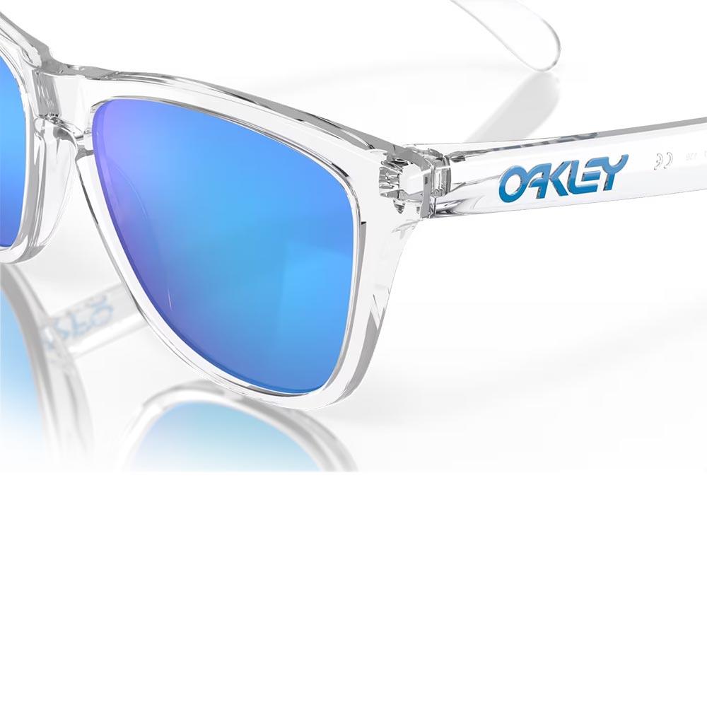 Oakley Frogskins Sunglasses Crystal Clear - Prizm Sapphire Iridium Lens