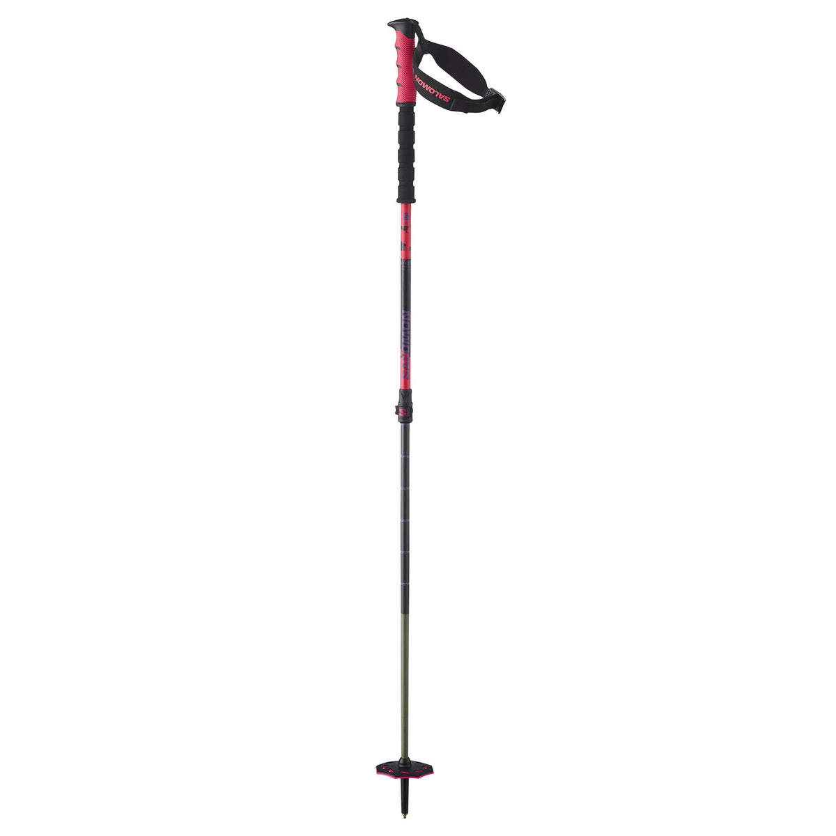 Salomon Steep Pro Vario S3 Adjustable Ski Poles Black/Red