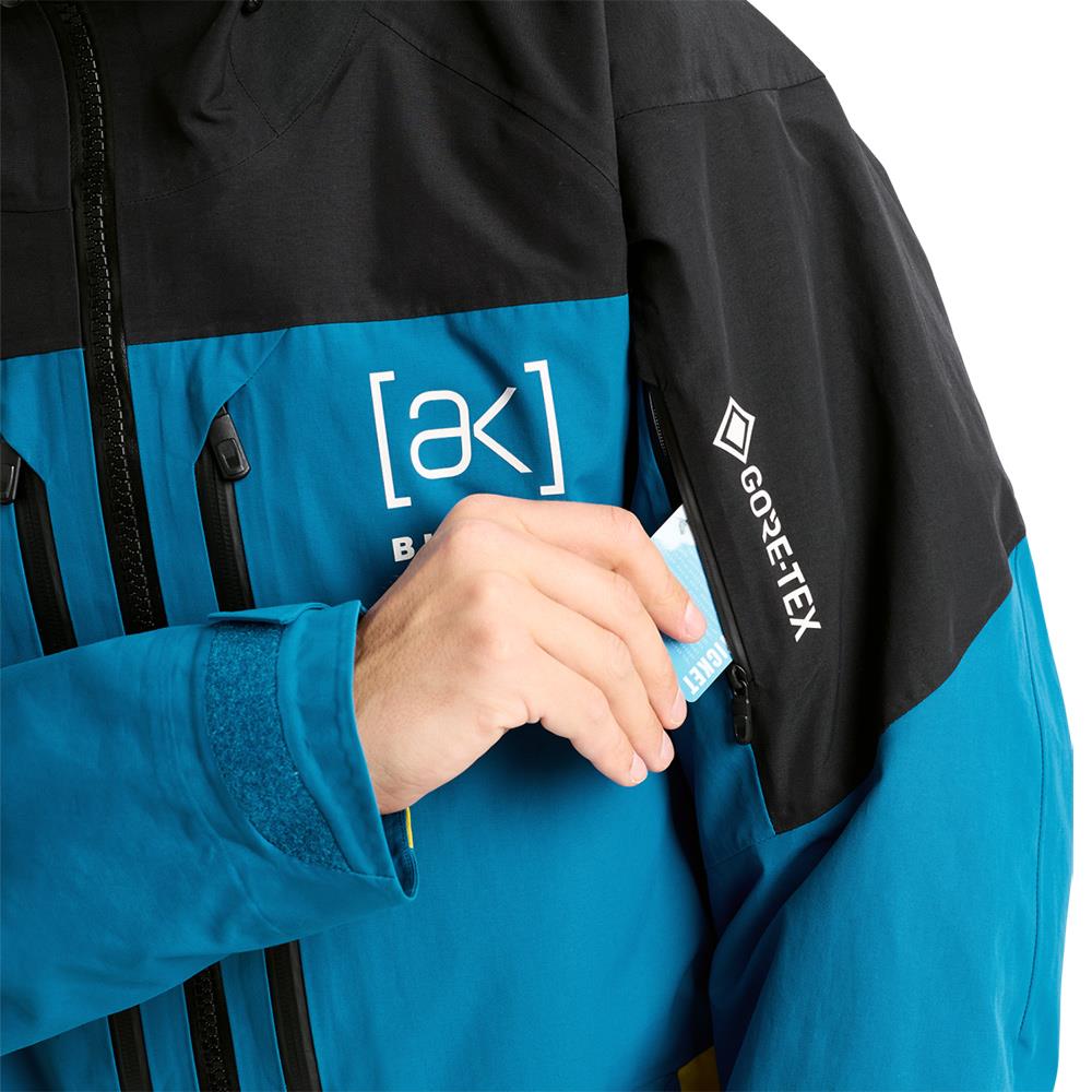 Burton [ak] Swash GORE-TEX 2L Mens Jacket True Black/Blue Teal/Atomic Yellow