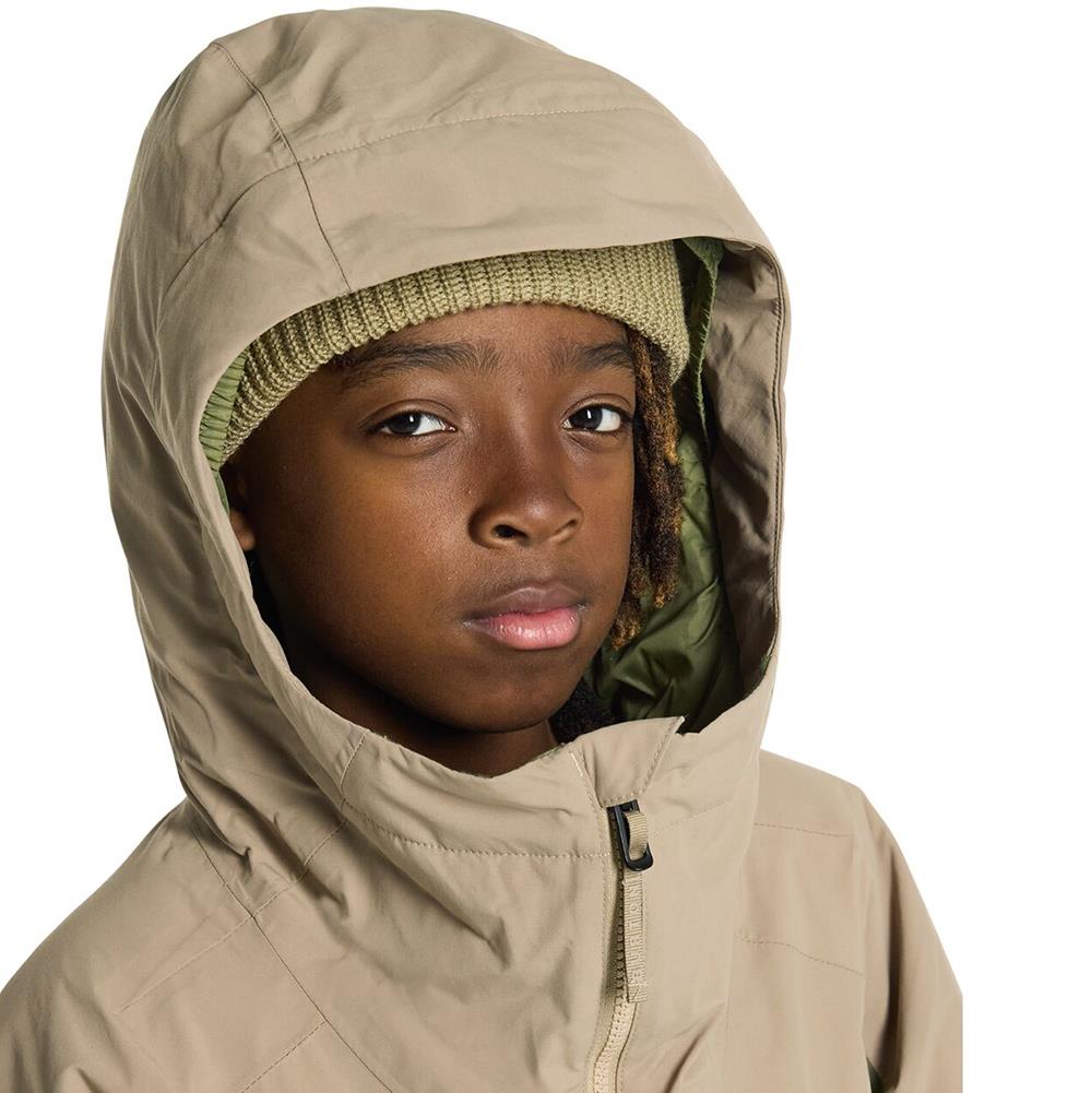Burton Kids Hillslope Jacket Summit Taupe/Forest Moss