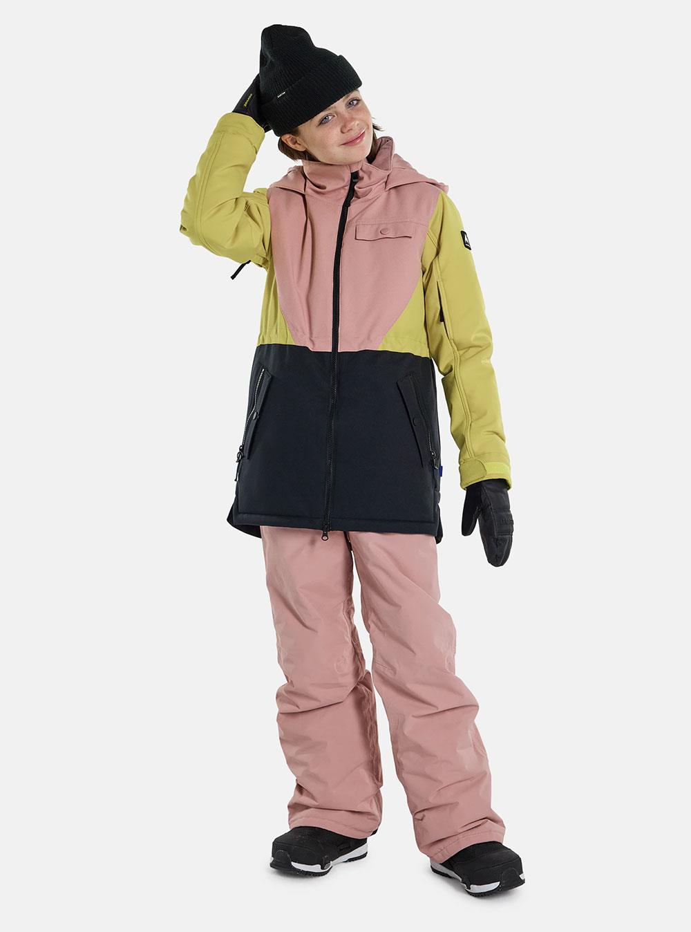 Burton Girls Khione 2L Jacket Powder Blush/Sulfur/True Black