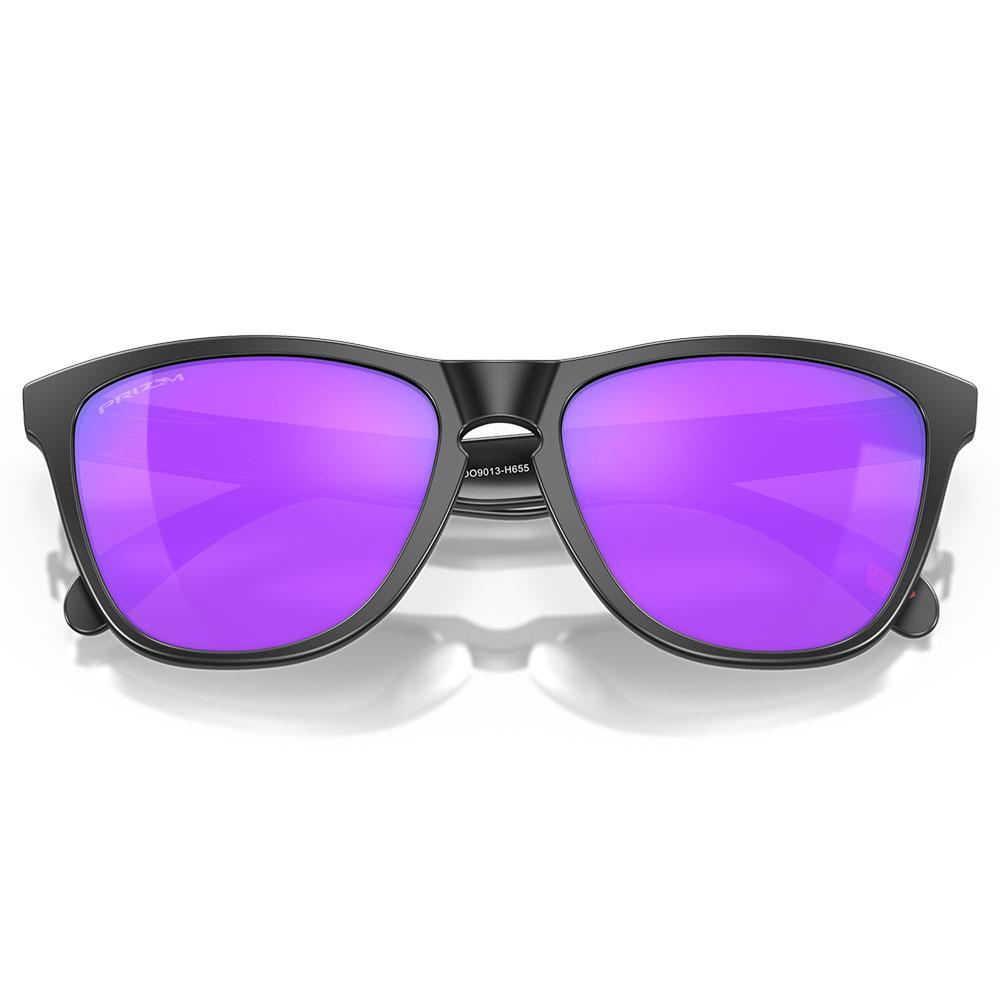 Oakley Frogskins Sunglasses Matte Black - Prizm Violet Lens
