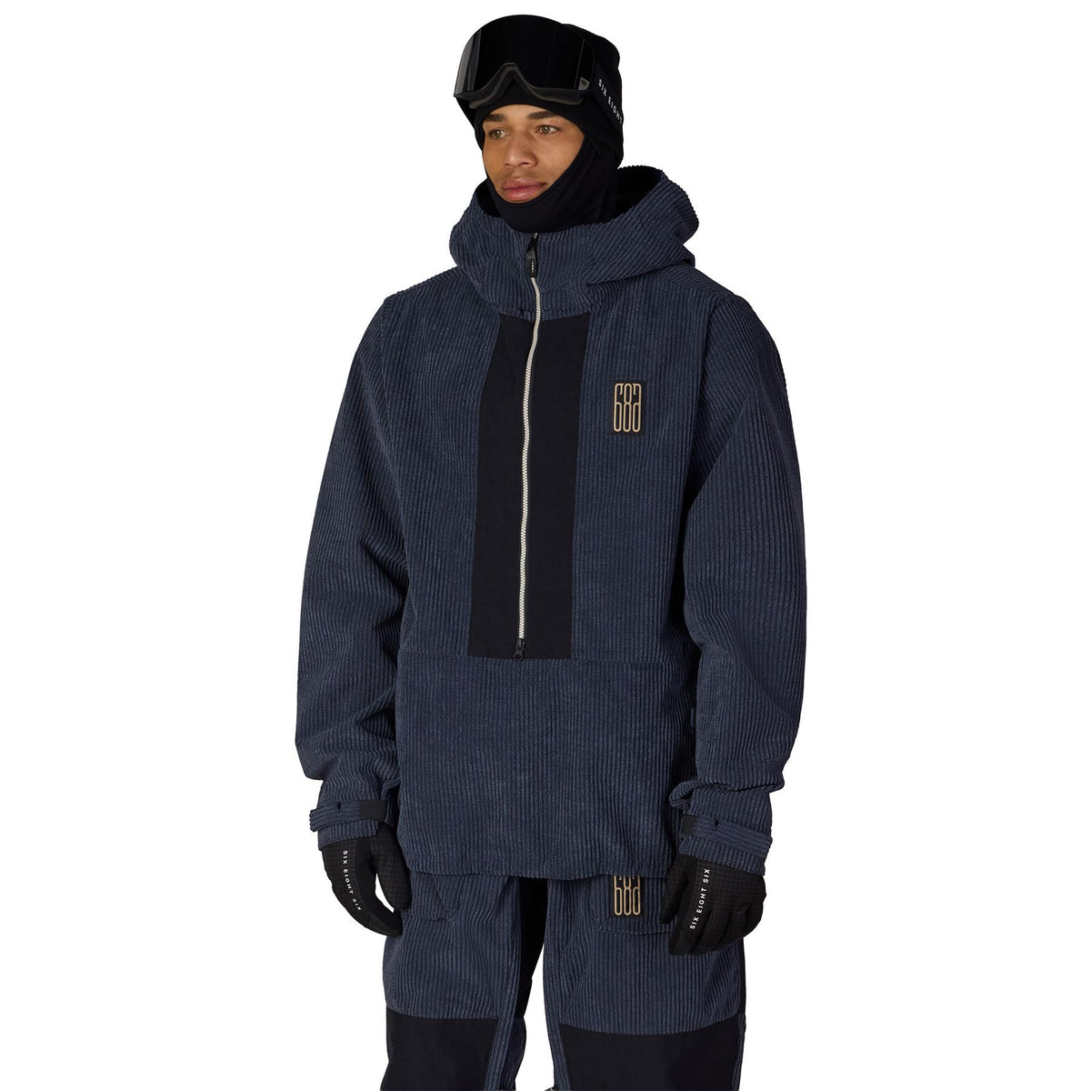 686 Mens Ghost 2.5L Anorak Navy Wide Wale Corduroy