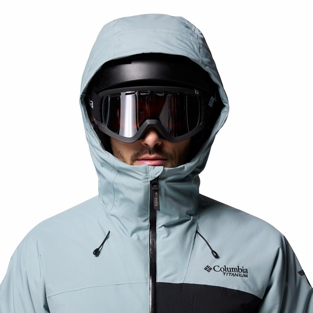 Columbia Winter District III Mens Jacket Crushed Blue / Black