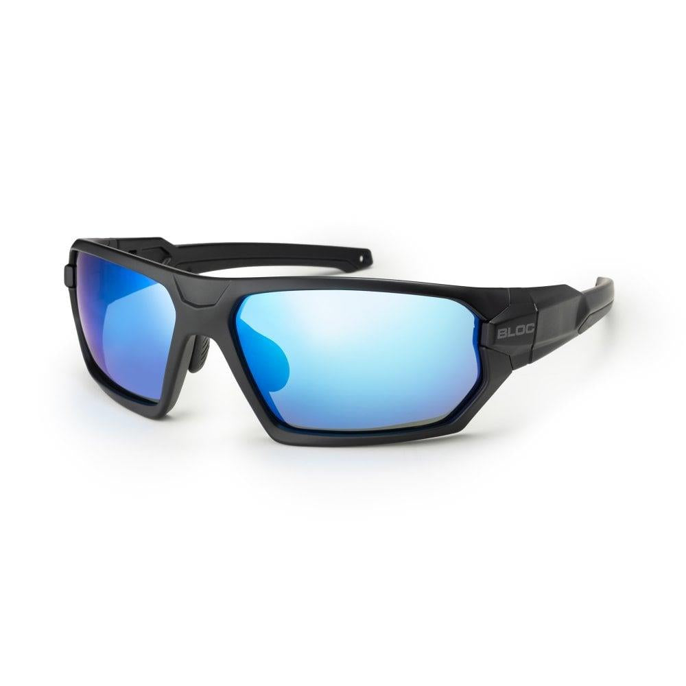 Bloc Twenty Five Sunglasses Matt Black - Blue Mirror Lens