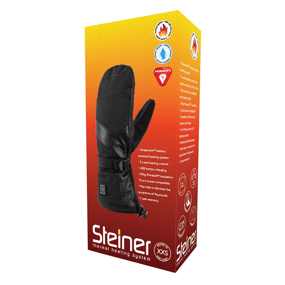 Steiner Radiator Unisex Heated Mitts Black