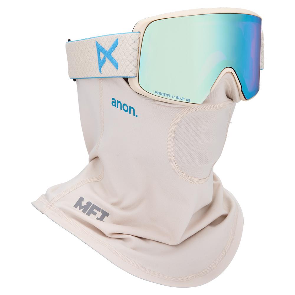 Anon M6S MFI Goggles Oat - Perceive Variable Blue + Cloudy Pink Lens + Face Mask
