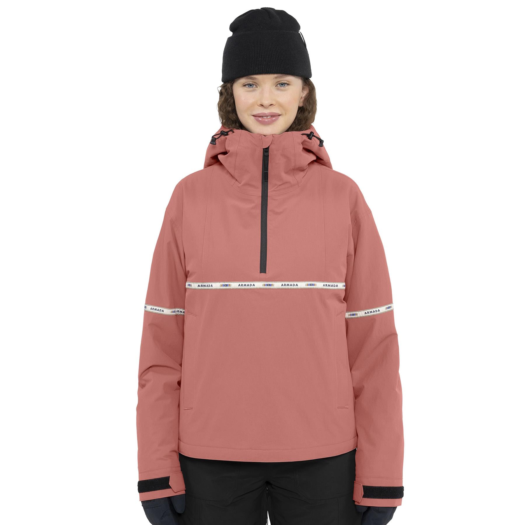 Armada Madaket 2L Womens Insulated Anorak Jacket Faded Rose